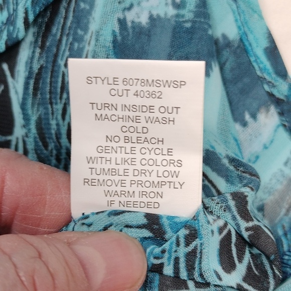 Rebecca Malone women's 3/4 sleeved button down blouse size XL - Picture 9 of 13